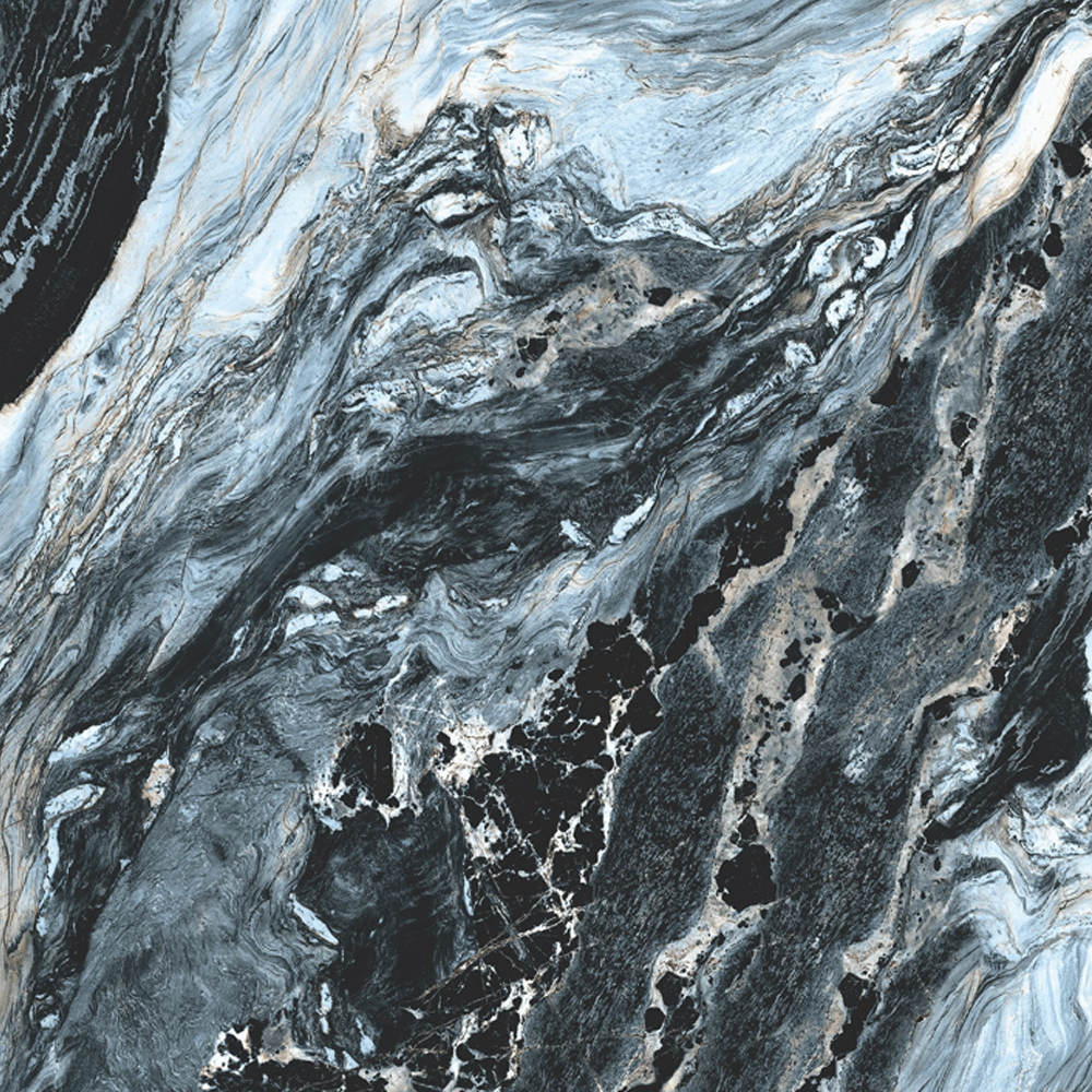 8030 | Super High Gloss UV Swirling Ice Quartzite Panel