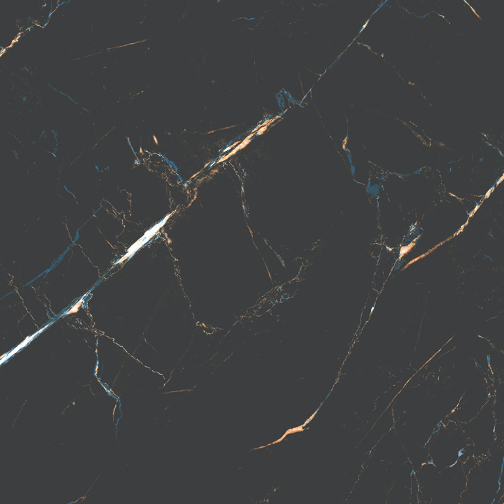 8024 | Super High Gloss UV Charcoal Copper-Blue Marble Panel